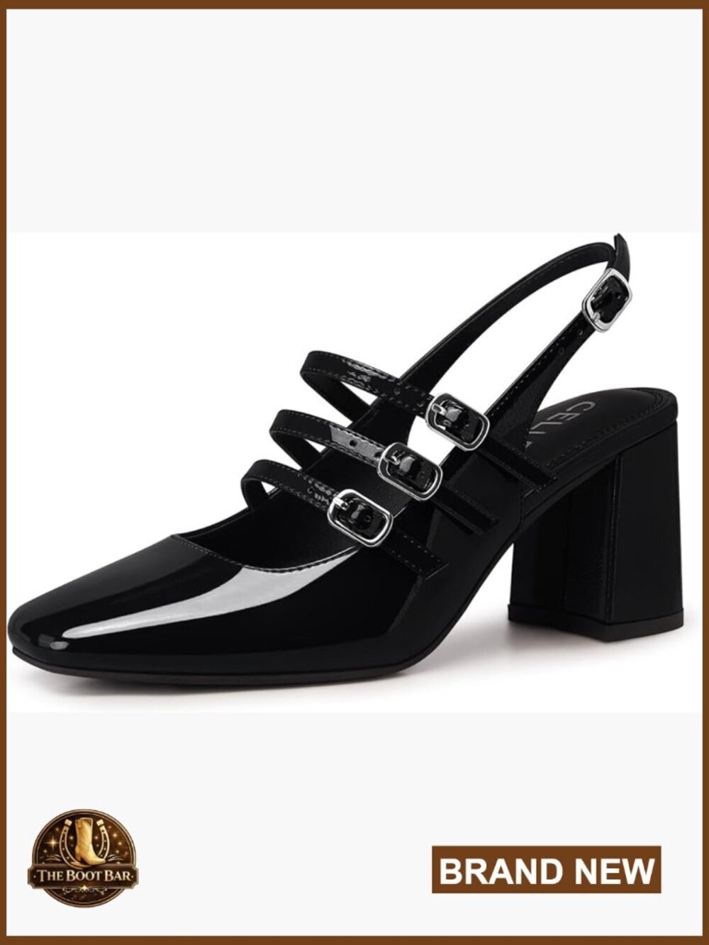 Strappy Chunky Heels, Slingback Party Pumps, Block Heel Dress Shoes